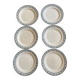 6 flat plates Terre de Fer Salins model Garlands L.XVI