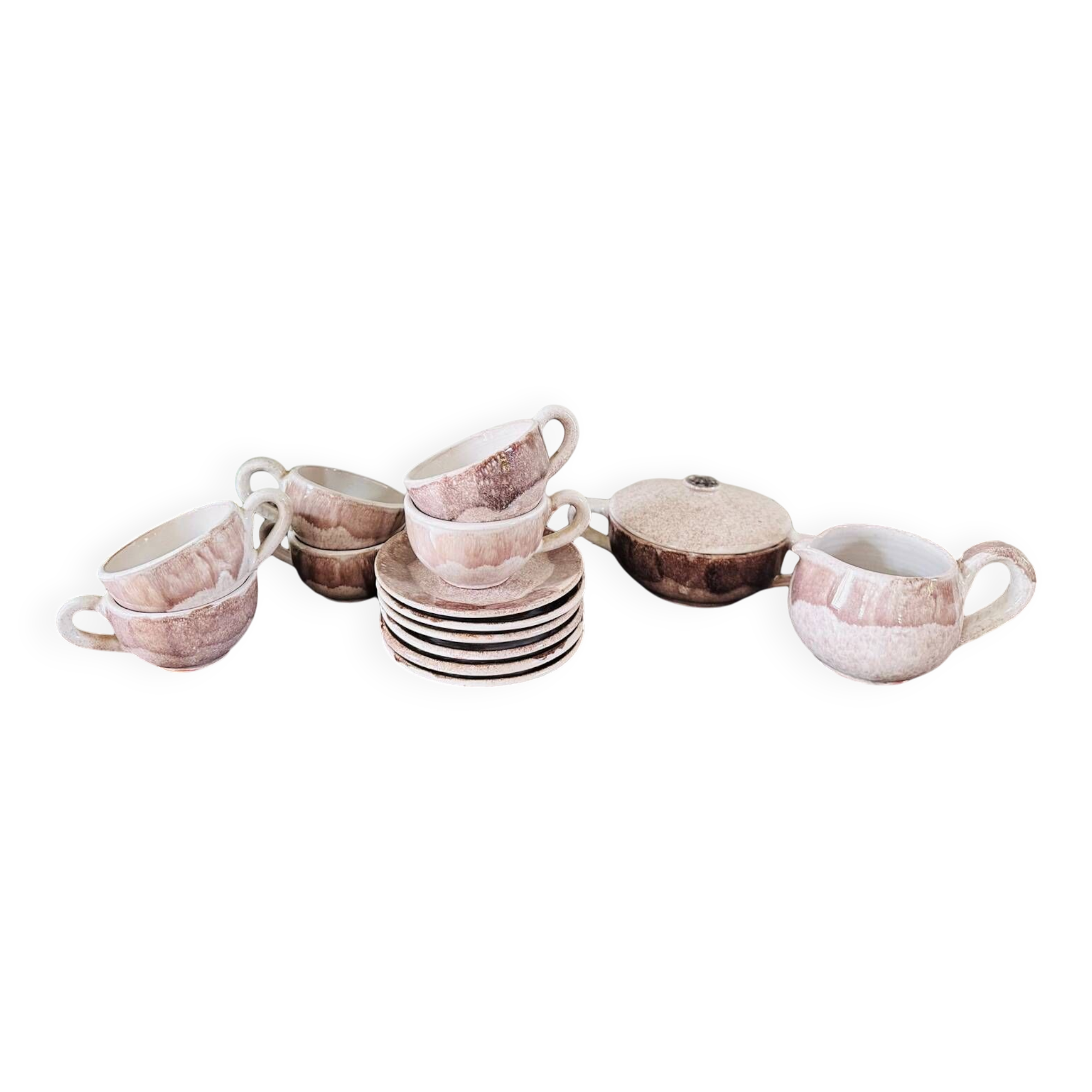 Vintage purple coffee set