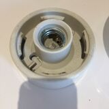 Vintage wall lamp or ceiling lamp in white porcelain and opaline glass