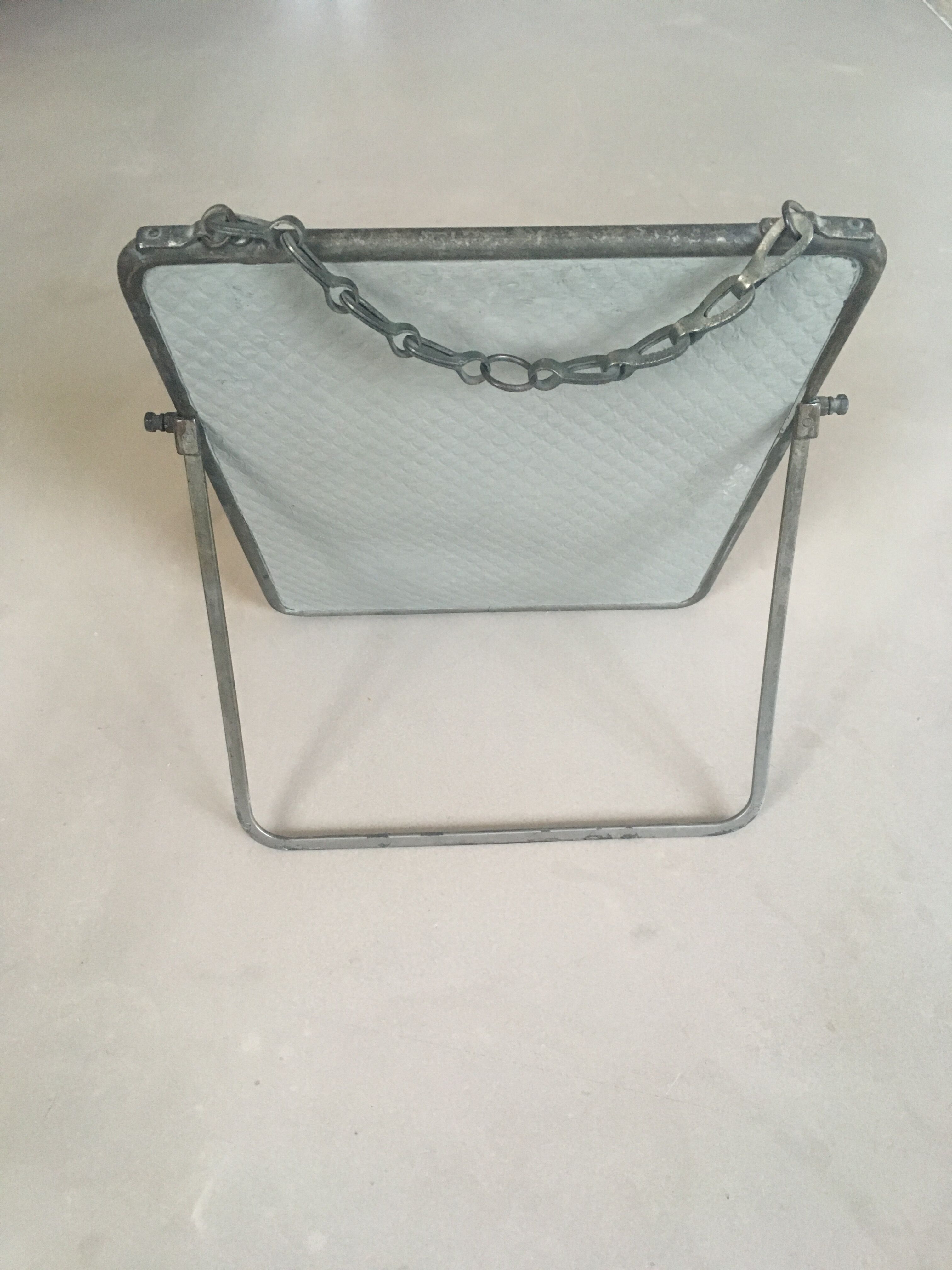 Large barber mirror to hang or lay 24x30cm