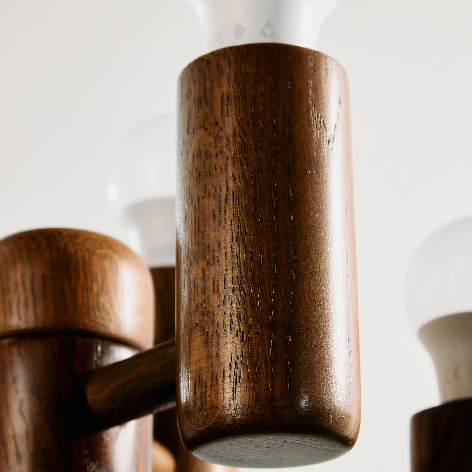 Oak table lamp by Temde Leuchten