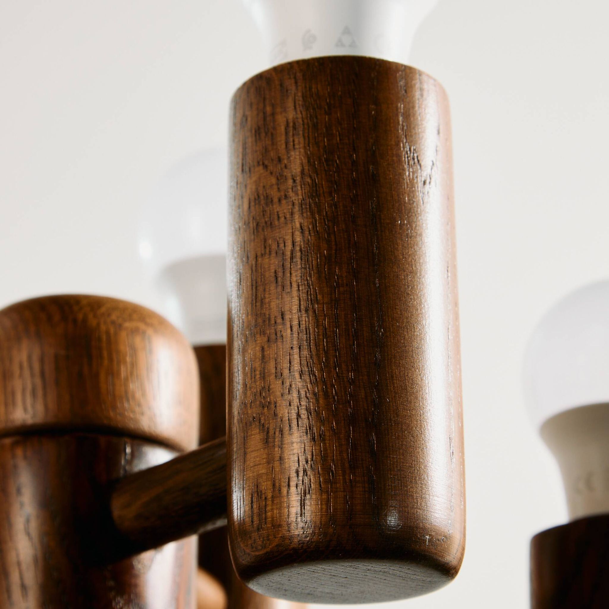 Oak table lamp by Temde Leuchten