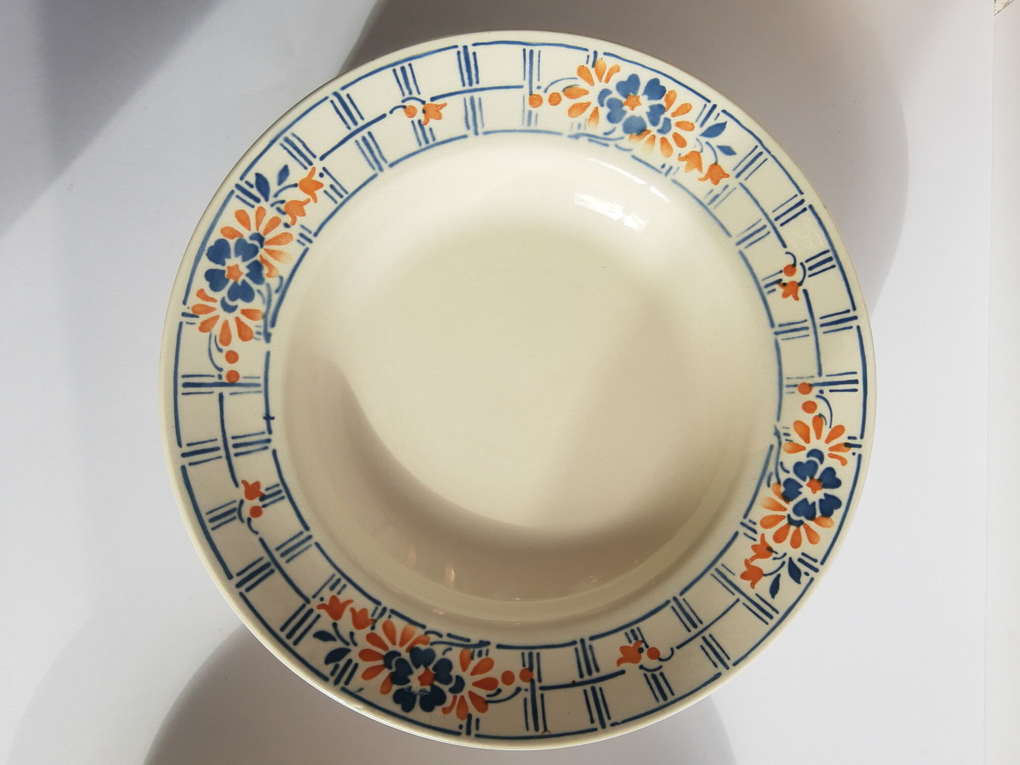 Set of 6 hollow plates Badonvillers chavillé vintage