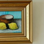 Nature morte européenne originale à l'huile sur panneau de Hans Haussdal
