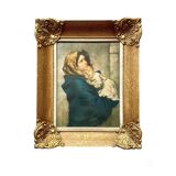 Old wall frame in carved gilded wood