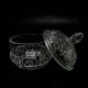 Sugar bowl, postmodern new look, pressed glass, Poland, 1970s