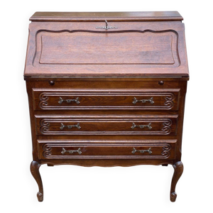 Bureau secrétaire scriban - pente style louis