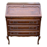Secretary desk with slanted top and 3 drawers in Louis XV style.