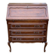 Bureau secrétaire scriban sous pente avec 3 tiroirs style Louis XV