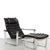 Lounge chair and ottoman Ilmari Lappalainen "Pulkka" for ASKO