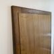 Large vintage Art Deco bizote mirror to place or hang, solid wood frame