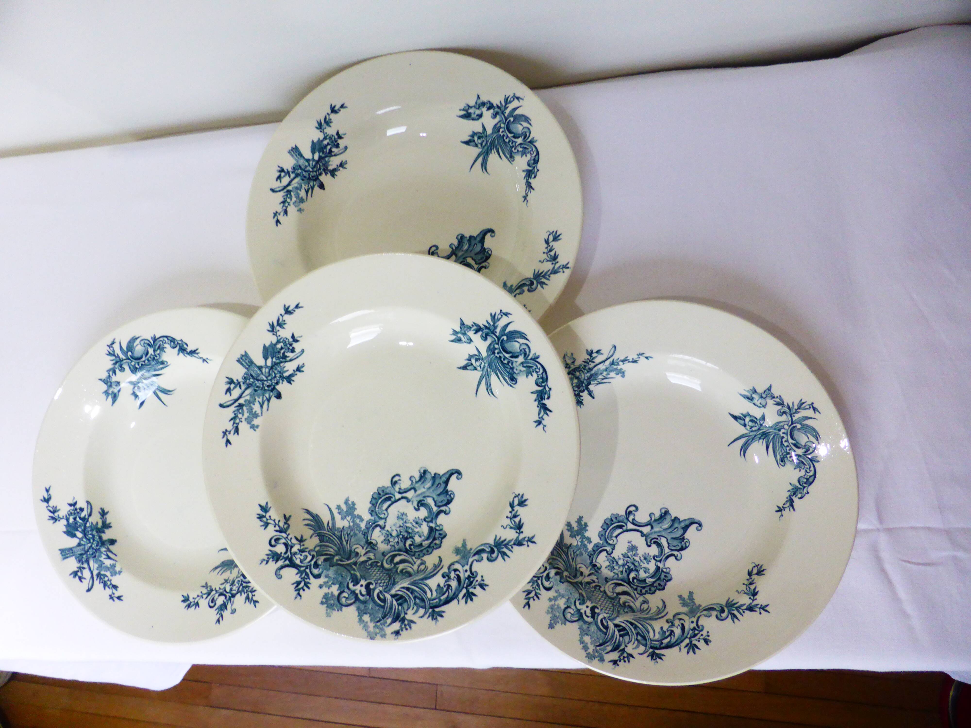 4 vintage BFK soup plates, Regent model 220522