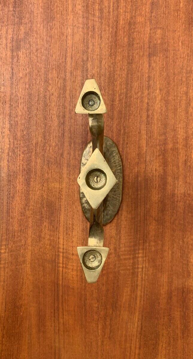 Vintage Brutalist Bronze Candle Holder