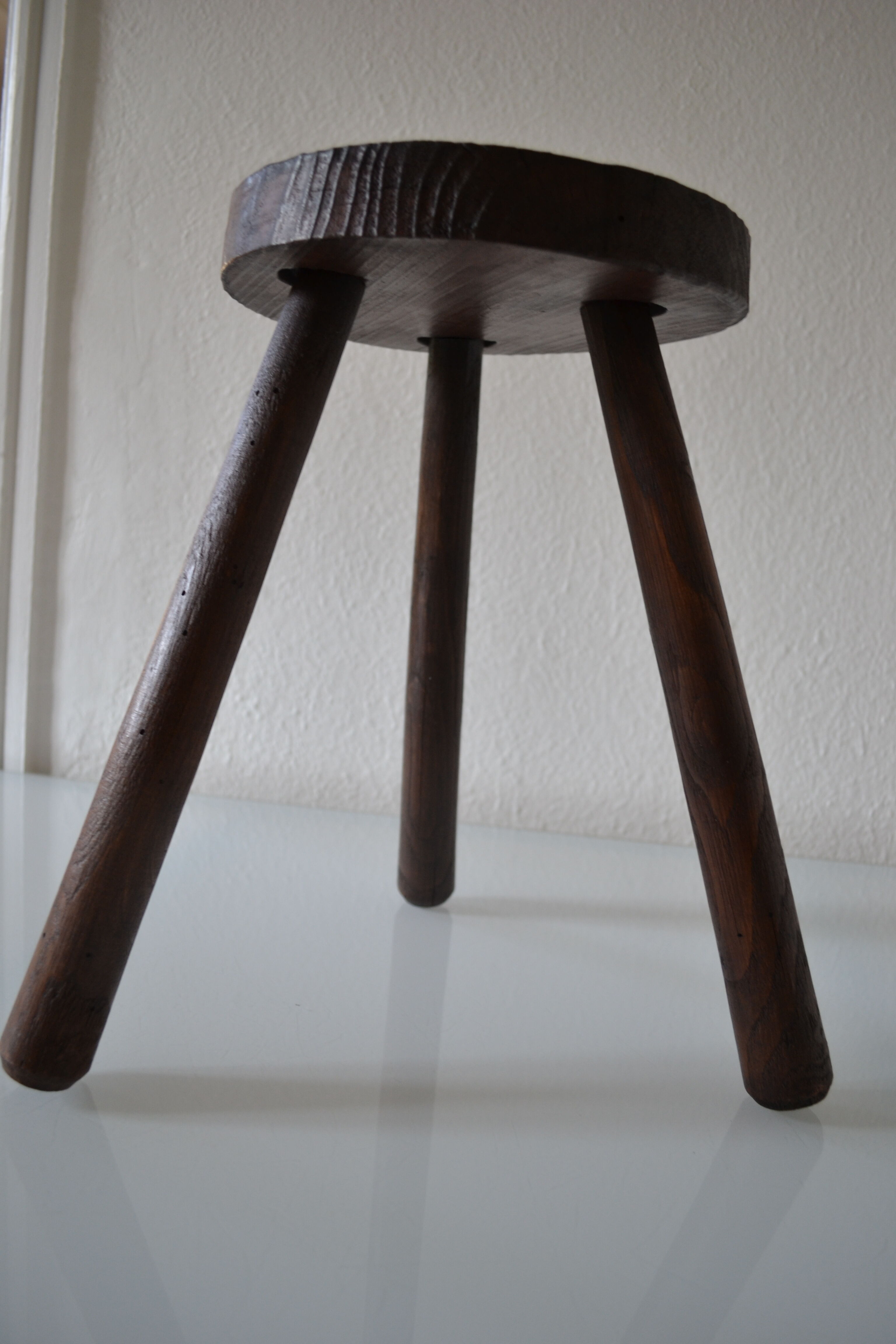Brutalist modernist tripod stool 1950