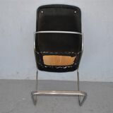 Green office in tripods of 1980s lacquered with black velvet Chair