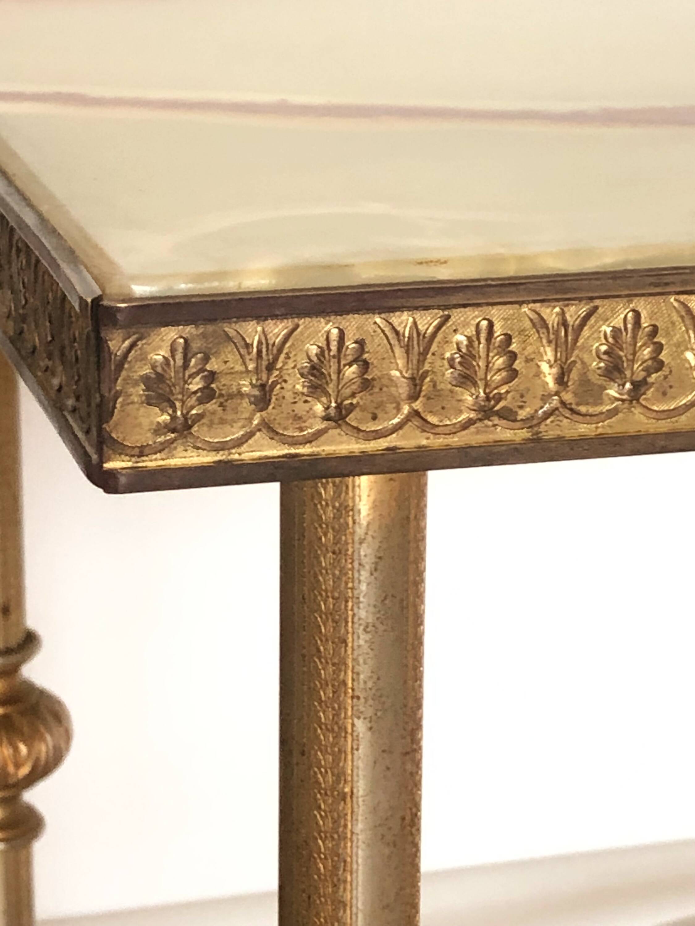 Jansen or Ramsay coffee table, 1940s/50s, onyx and bronze