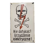 OLD Vintage Skull Plate EMAIL DANGER SKULL SKULL