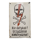 OLD Vintage Skull Plate EMAIL DANGER SKULL SKULL