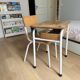 Antique school desk with chair