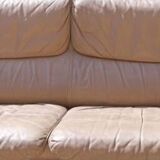 High-end leather sofa, beige De Sede sofa