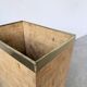 Woven wicker umbrella stand and brass Metal Linea Nova 1960