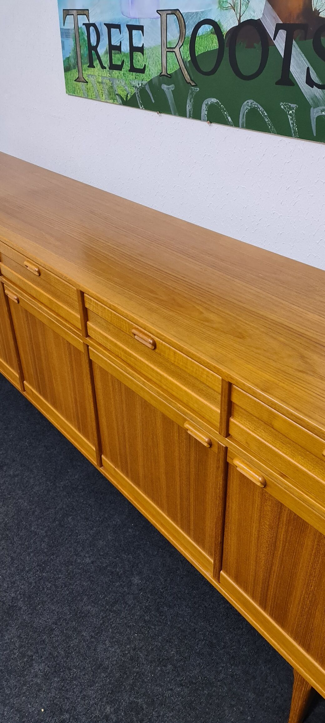 Vintage teak German sideboard by  Mustering