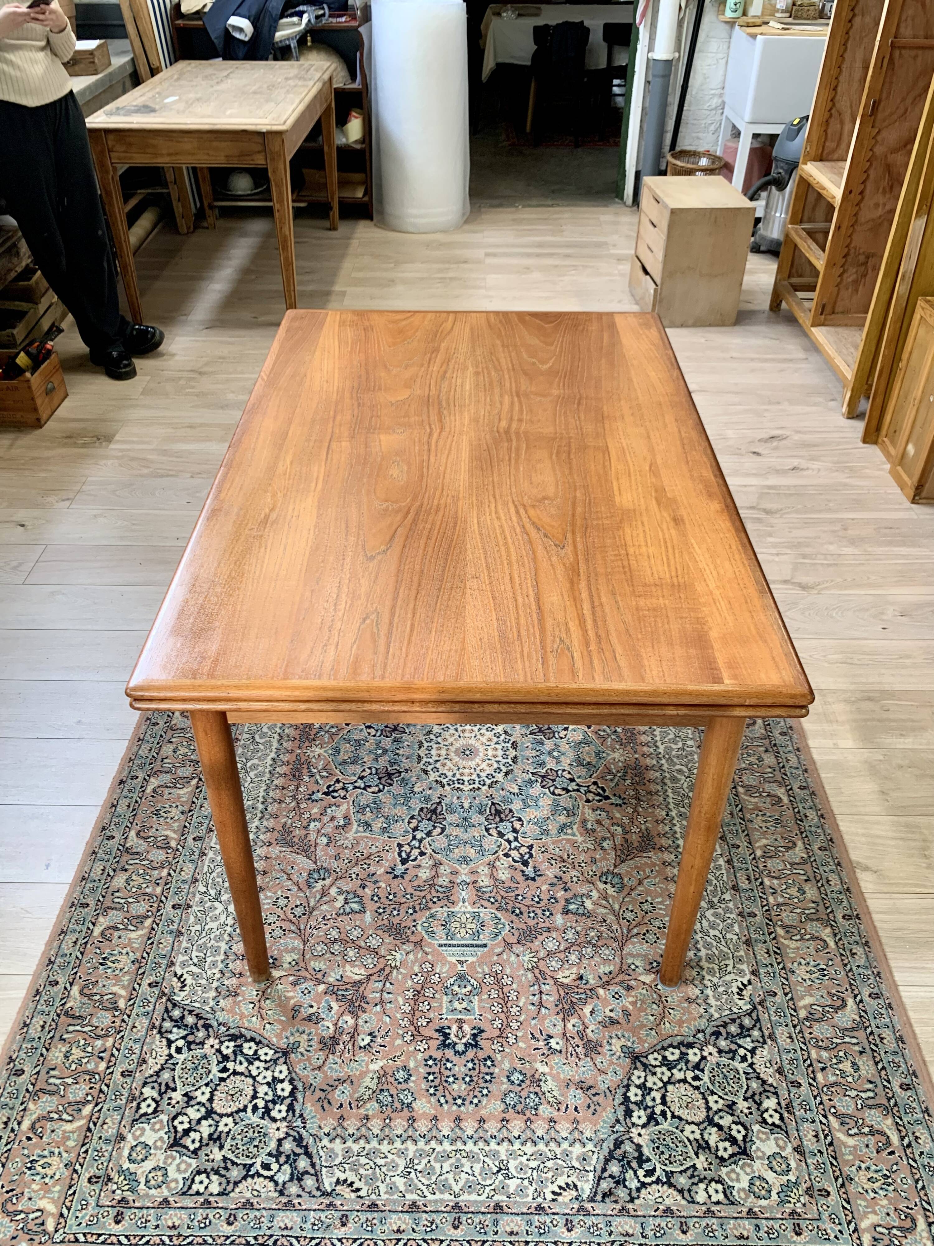Danish teak table Ansager Mobiler, 1960s