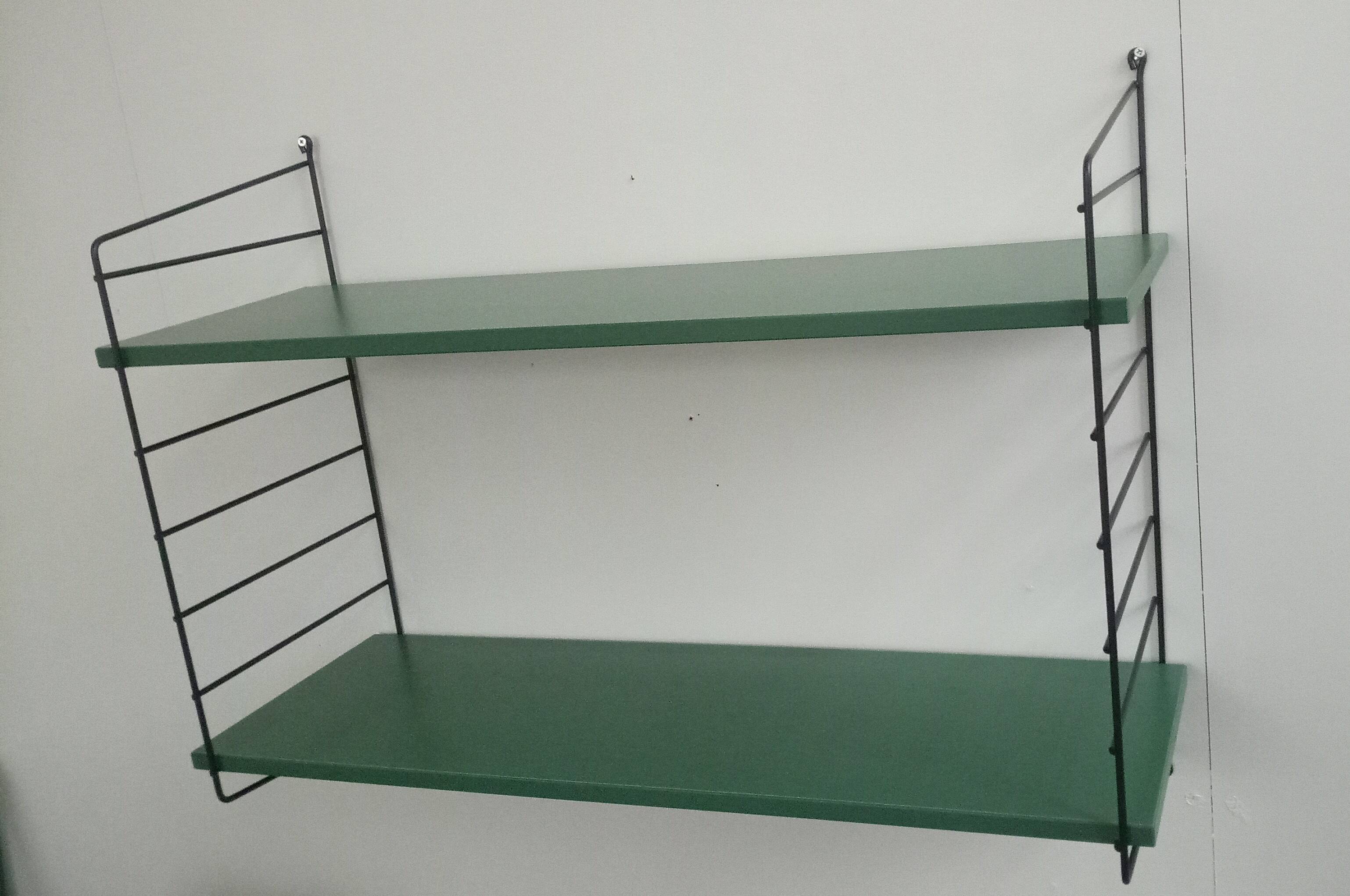 Wall shelf unit in blue from the 70s