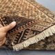 Old faded terracotta rug | Turkmen tribal wool rug