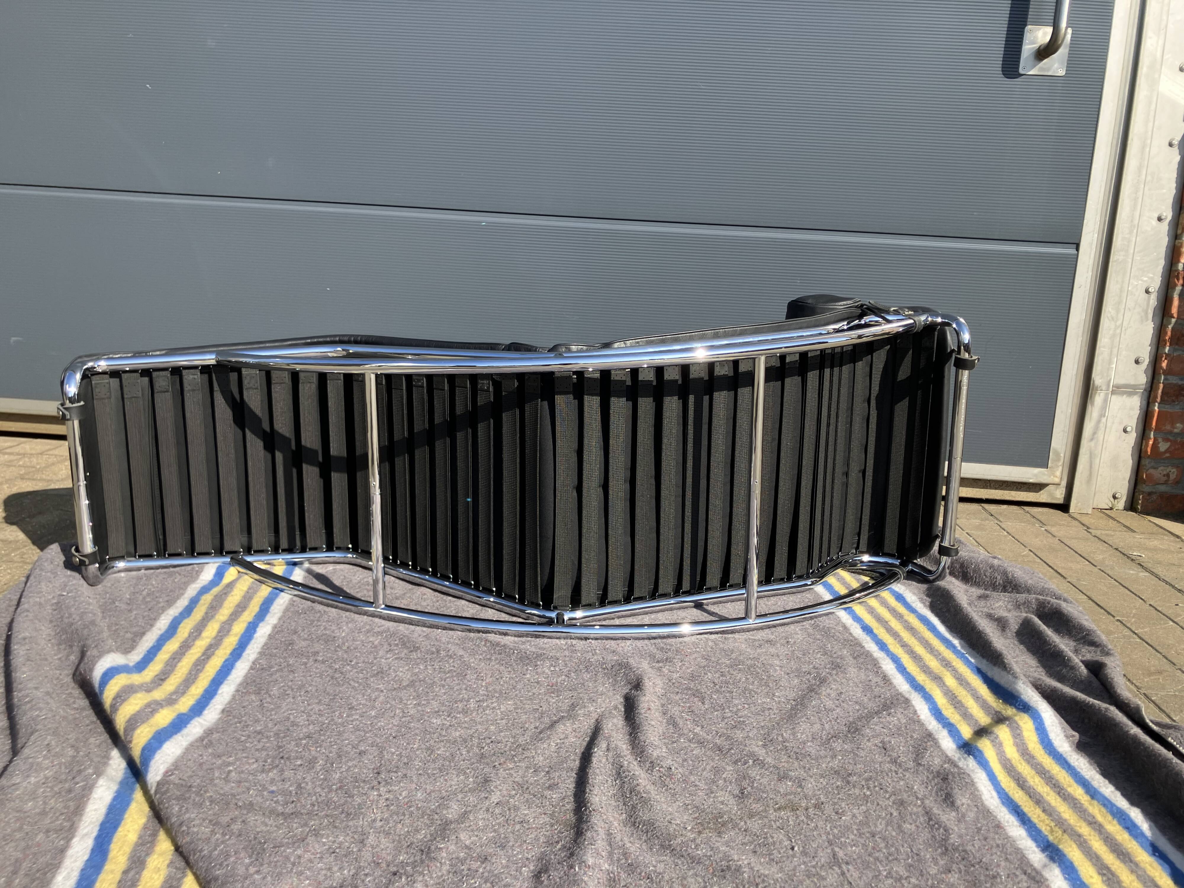 3x Original Cassina Le Corbusier Lc4 Black/chrome, New!