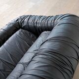 Vintage sofa by De Pas D’Urbino & Lomazzi in black leather for Dall’Oca, 19