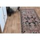 Vintage Turkish Oushak Handmade Wool Pink Brown Runner Rug 87x320