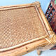 Vintage trundle tables in bamboo and rattan