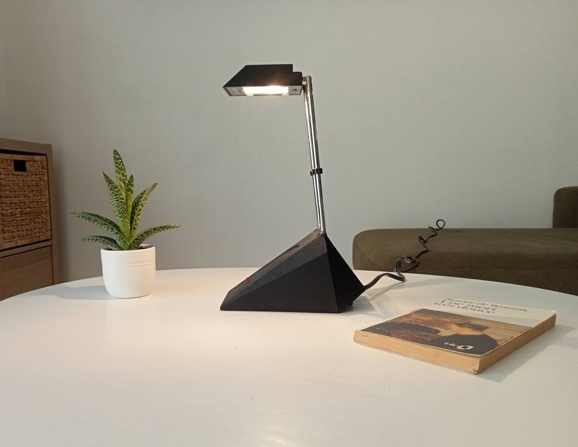 Telescopic desk lamp Fuder Memphis style 1980s