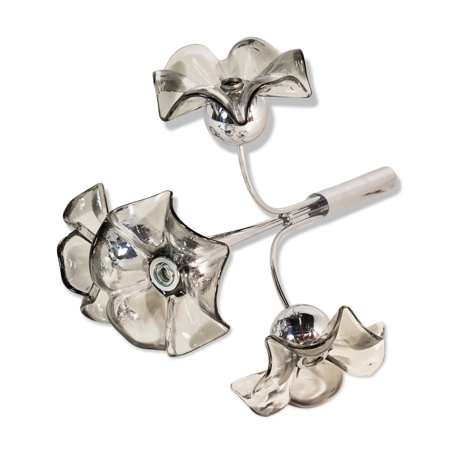 SILVER & GLASS TRIPLET HANGLAMP