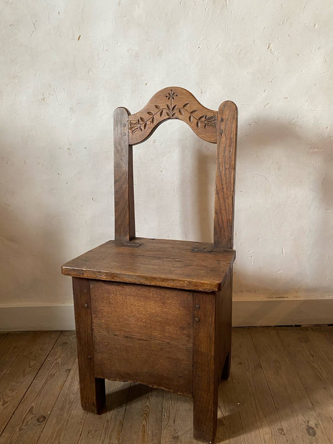 Antique solid oak chair