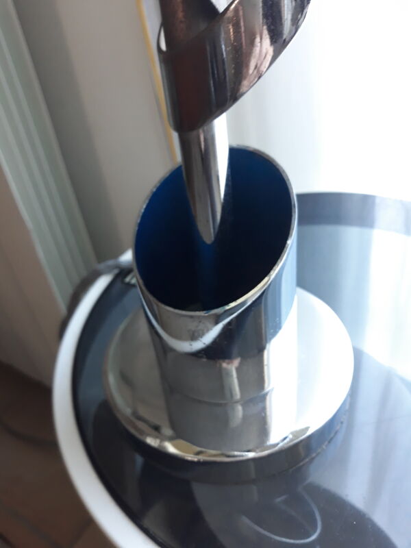 Lampe en aluminium brossé années 70