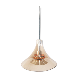 Suspension plexiglas Scandinavian vintage smoked years 70