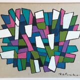 Abstract composition 70's by Robert de FERAUDY 1979