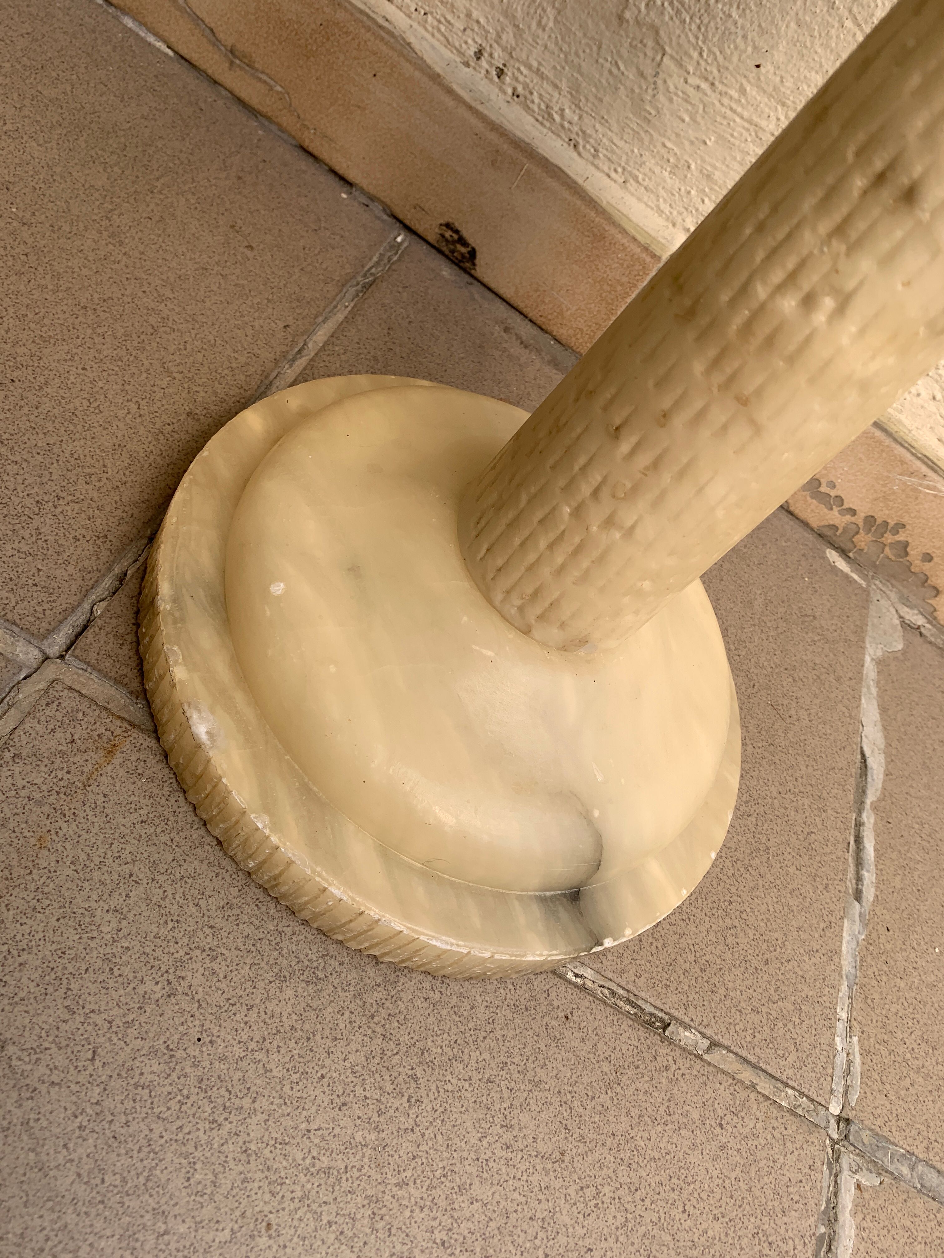 White marble pedestal table