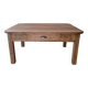 Table basse de ferme en chêne style campagne