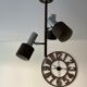 Metal ceiling lamp 3 spot vintage year 70
