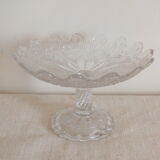 Old 19th Foot Cast Crystal Display Cup Twisted