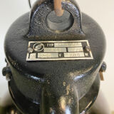 Industrial black enamel pendant light, 1930s