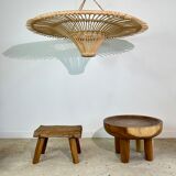 Suspension rattan saucer iron frame D:120 H:60
