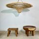 Suspension rattan saucer iron frame D:120 H:60