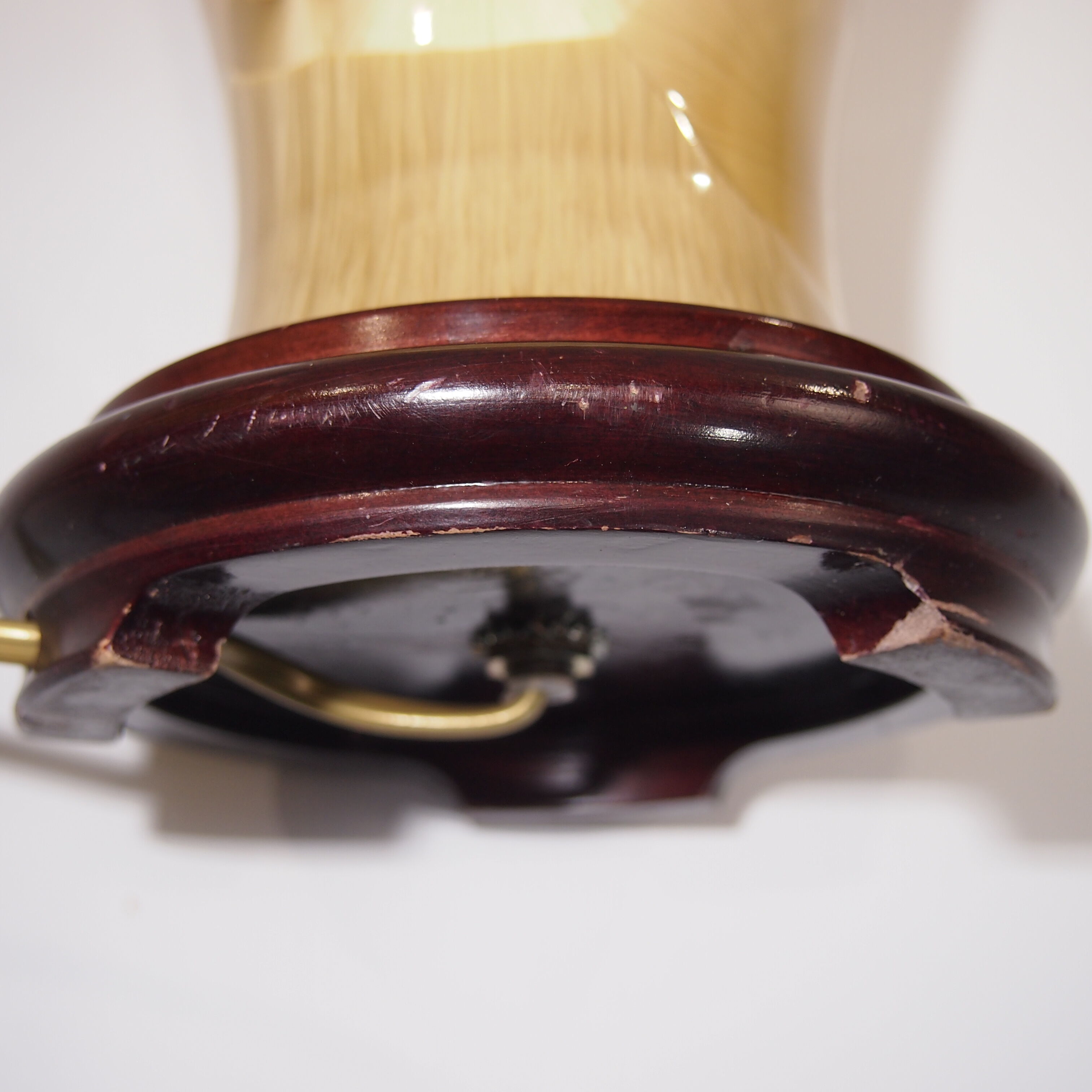 Straw-marquetry table lamp / Louis Drimmer/vintage