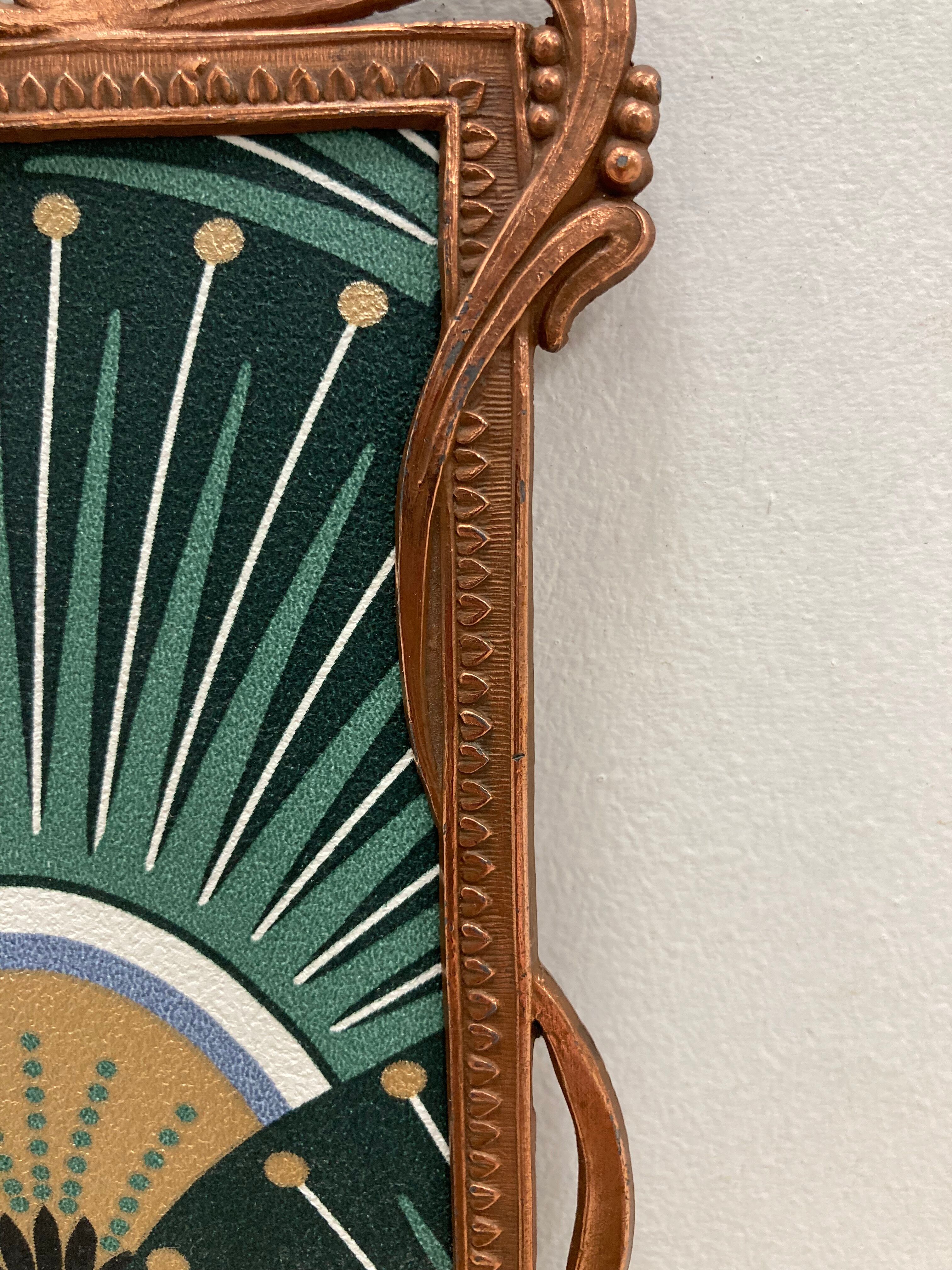 Art Nouveau copper frame