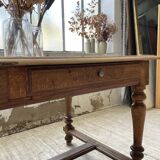 2m walnut drapery farm table