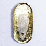 Hammered brass and perforated metal sconce